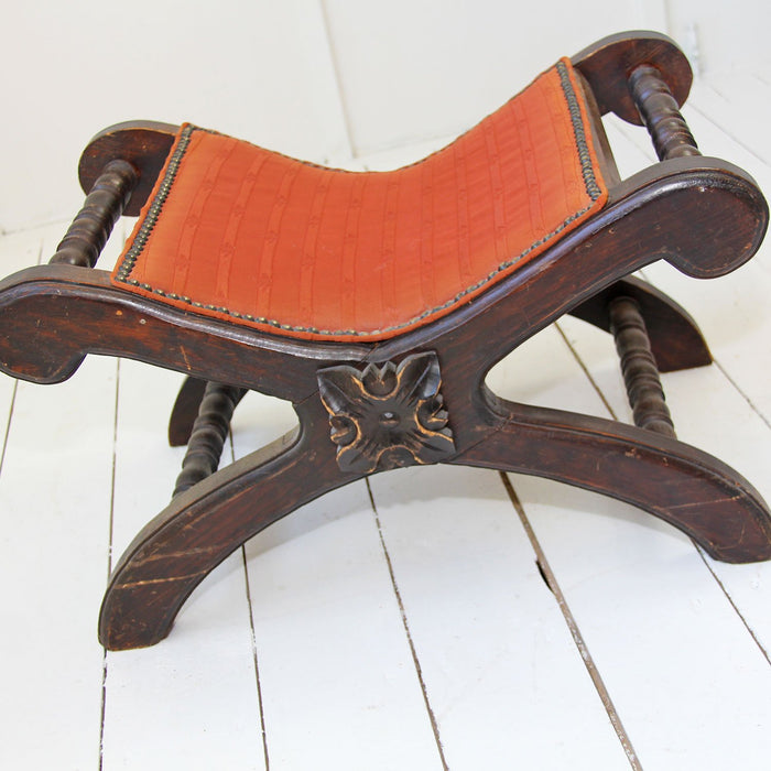 Maxwell Carved Footstool
