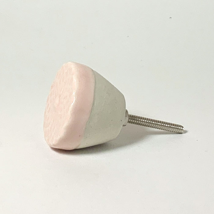 Pink Porcelain Knob 1.5" x 2.5"
