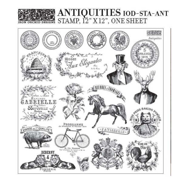 IOD Decor Stamp - Antiquities (12"x12")