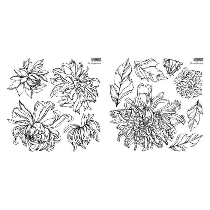 Chrysanthemoms IOD Stamp 12″X12″ Decor Stamp