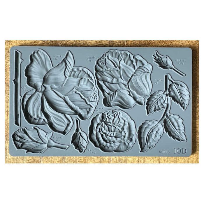 IOD Decor Mould - Roses (6"x10")